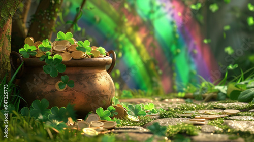 A beloved holiday sprouting shamrocks rainbows and shiny pots of gold at the end.
