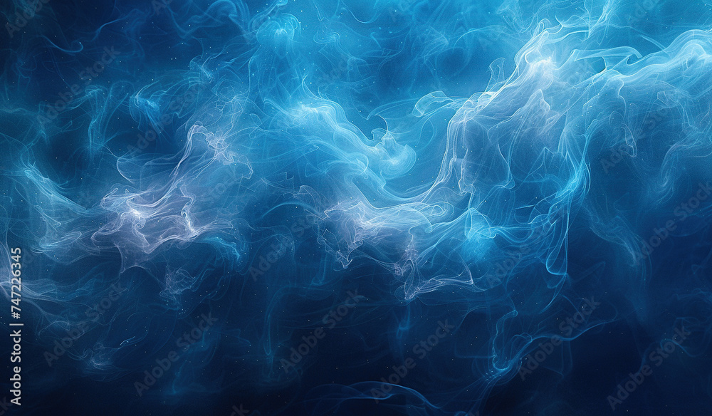 Blue smoke background for graphics use. Created with Ai