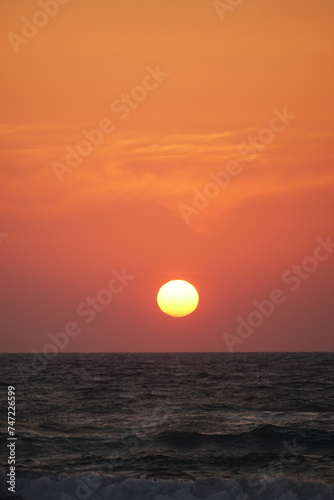 Sunset with beautiful sky on the Mediterranean Sea in Turkey © Igor