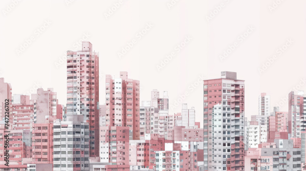 A cityscape with buildings on top of building。