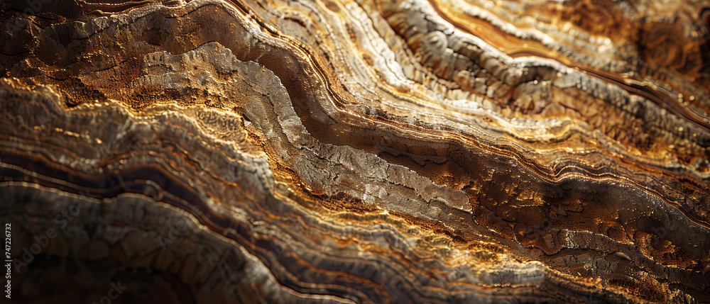 Rock Strata Color In This image captures the magnificent stratified layers of rock ...