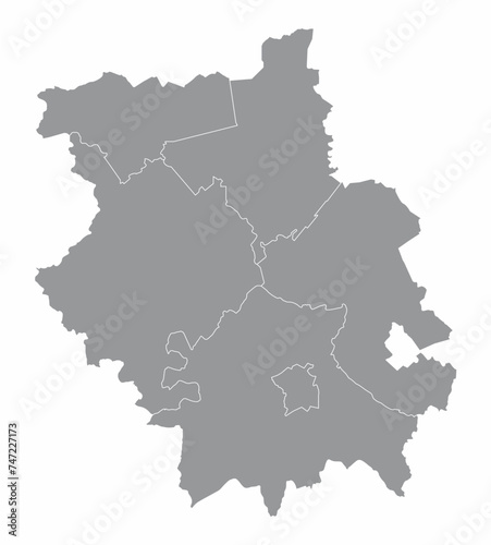 Cambridgeshire county administrative map