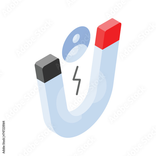 Check this creatively crafted isometric vector of user engagement, customer attraction icon design