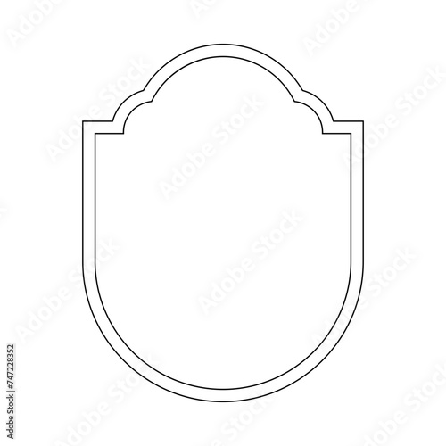 Minimal frame element for decorative greeting card, invitation or template	