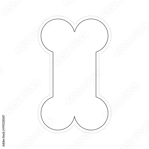 Minimal frame element for decorative greeting card, invitation or template	