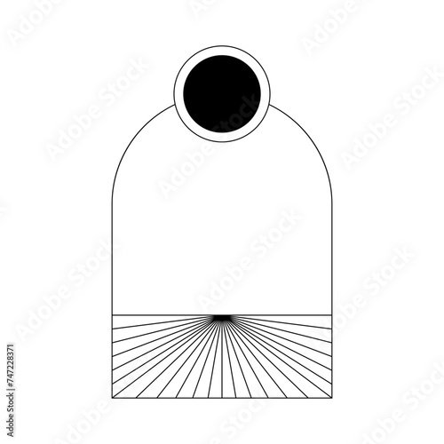 Minimal frame element for decorative greeting card, invitation or template	