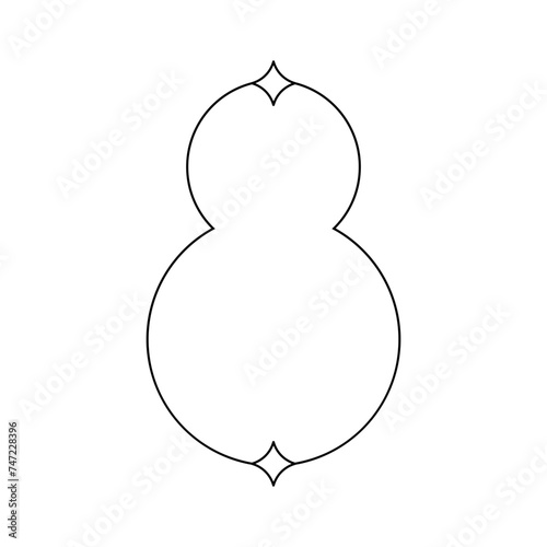 Minimal frame element for decorative greeting card, invitation or template	