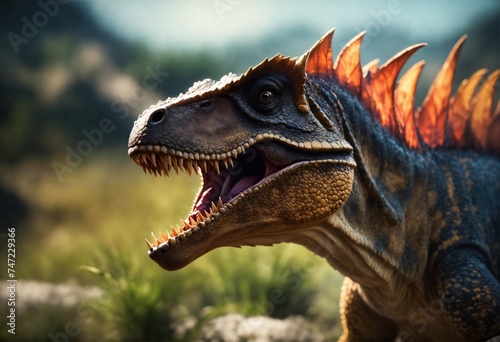 close portrait of a carnivore dinossaur 