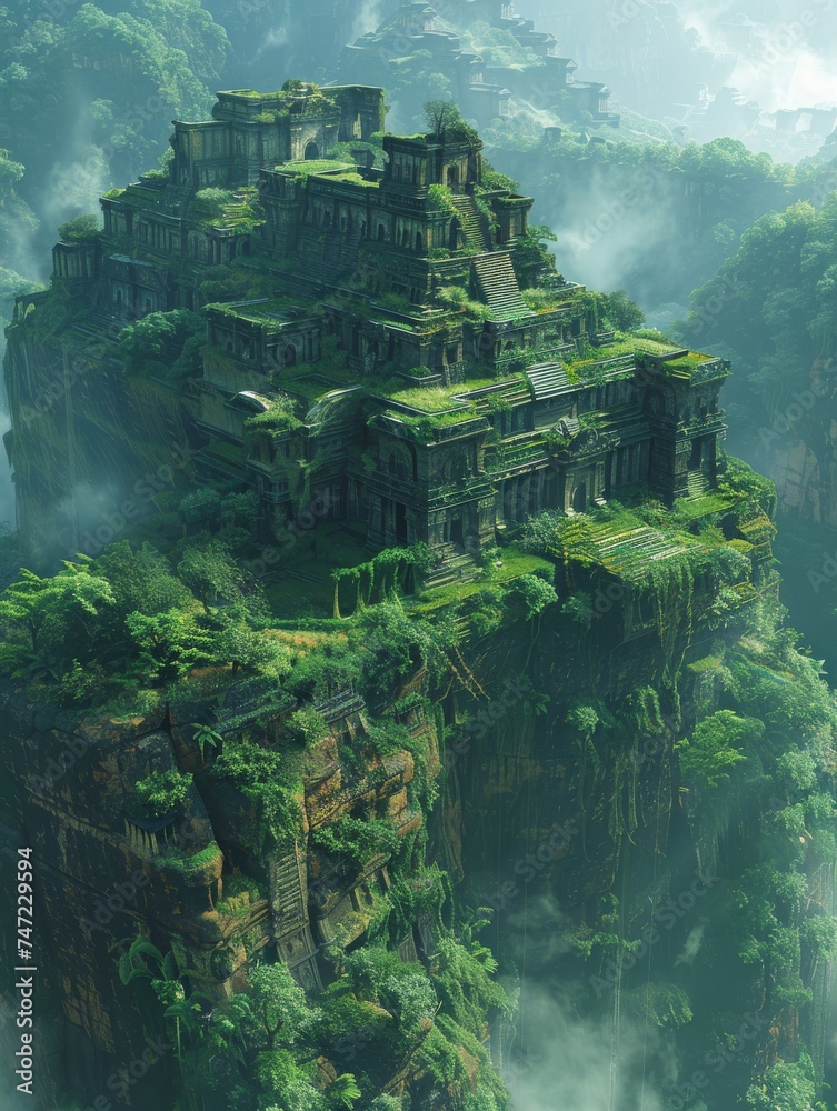 Tall Building Towering Over Forest