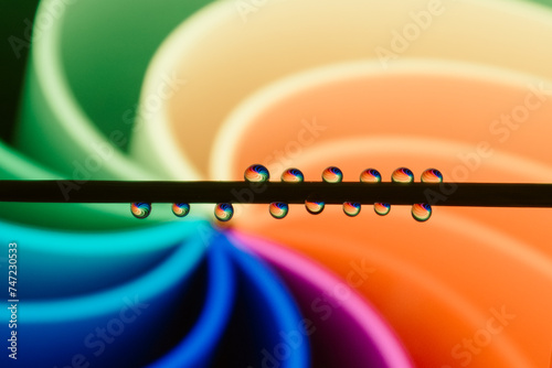 Abstract spectrum in reflective droplets