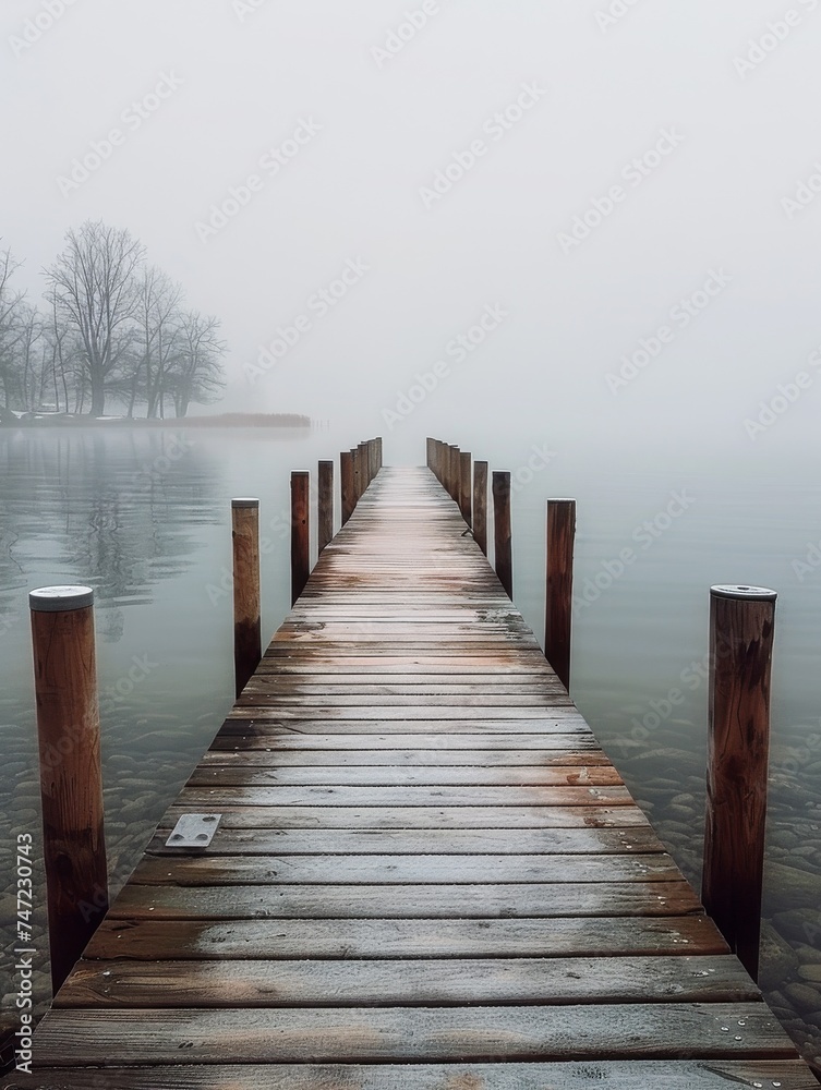 Fototapeta premium Wooden Dock Over Water