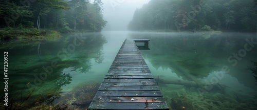 Dock in the Middle of a Body of Water