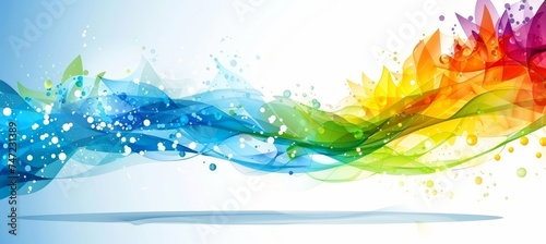 Vibrant abstract rainbow wave background for graphic design projects and artistic creations