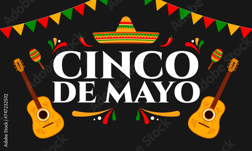 Cinco de Mayo celebration, May 5. Regional holiday in Mexico. Mexican holiday banner design. Vector illustration