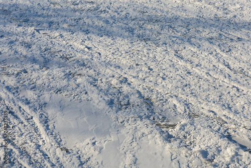 winter landscape snow ice sun