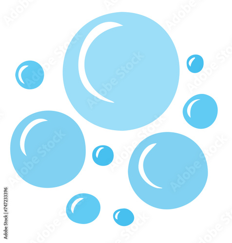Niebieskie bąbelki wody