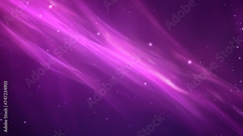 Abstract Purple Background with Sparkling Stars and Light Rays
