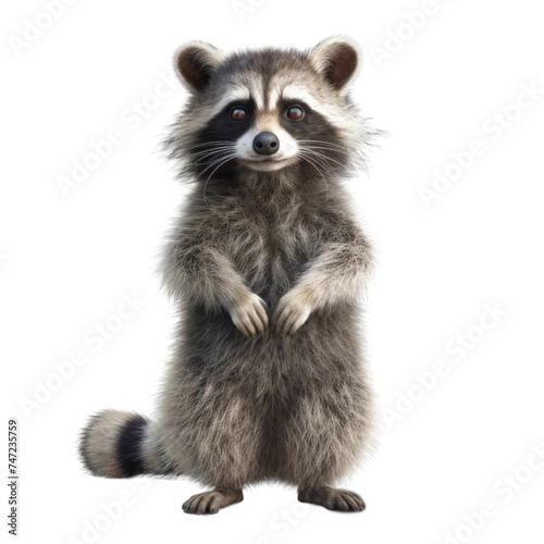 cute raccoon isolated transparent background,