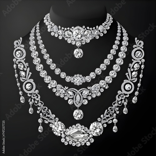 Luxury Unveiled: A Captivating Collection of Expensive Diamond Necklaces Set in Exquisite Harmony