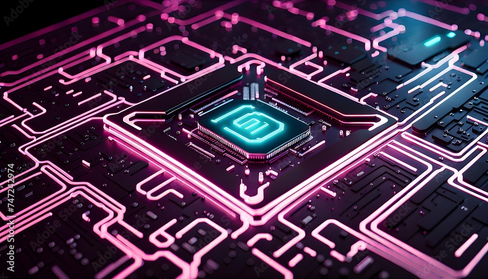 Abstract Visualization of Geometric Lines Motherboard Circuit Board Background Wallpaper Abstract Visualization of Geometric Lines Motherboard Circuit Board Background Wallpaper