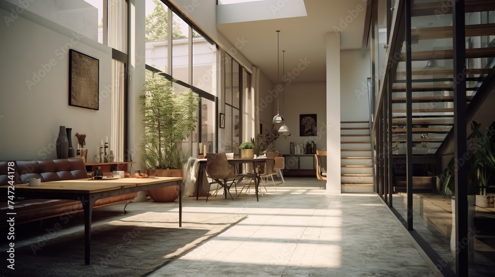 Obraz premium Modern interior 3d design concept