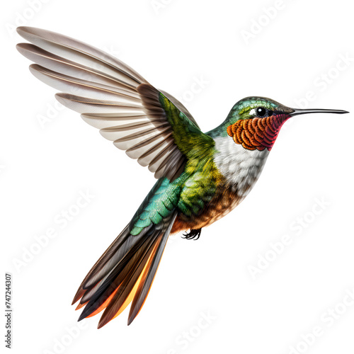 beautiful humming bird fying PNG