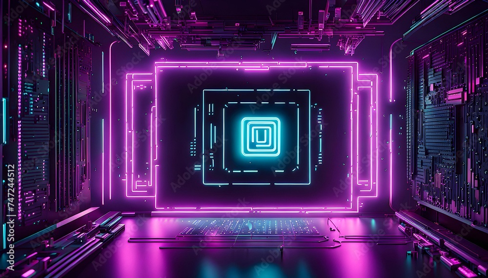 Abstract Visualization of Geometric Lines Motherboard Circuit Board Background Wallpaper Abstract Visualization of Geometric Lines Motherboard Circuit Board Background Wallpaper