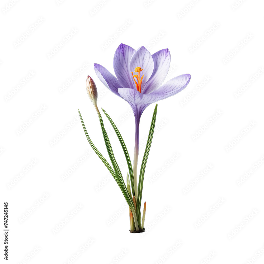 crocus isolated on transparent background, png