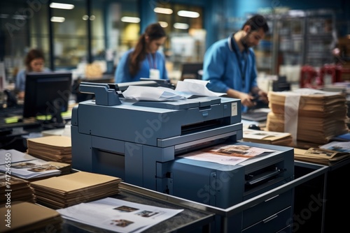 Professional Office Printers in a Busy Workplace Environment.