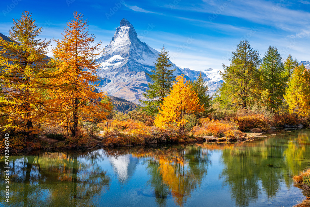 Zermatt, Switzerland at Lake Grindjisee