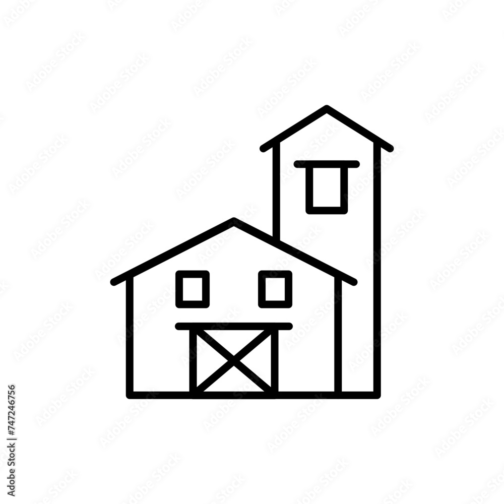 Barn outline icons, minimalist vector illustration ,simple transparent graphic element .Isolated on white background Barn outline icons, minimalist vector illustration ,simple transparent graphic element .Isolated on white background