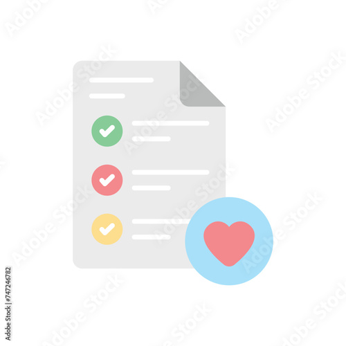 Wishlist icon vector stock illustration