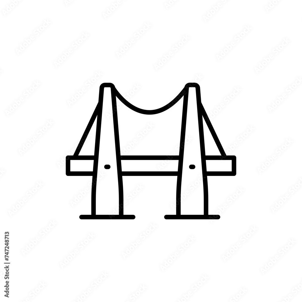 Bridge outline icons, minimalist vector illustration ,simple transparent graphic element .Isolated on white background Bridge outline icons, minimalist vector illustration ,simple transparent graphic element .Isolated on white background
