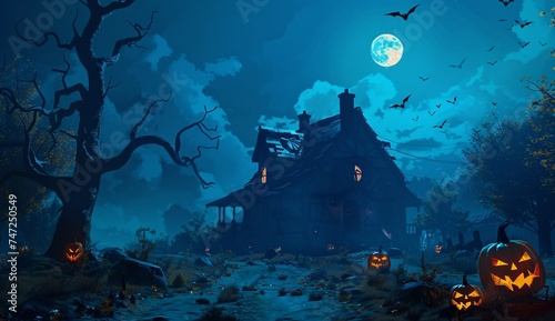 Halloween Night in the Haunted House Generative AI © Bipul Kumar