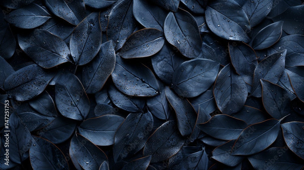 Black monochrome nature pattern, Background with black leaves, black leaves pattern, pattern, background