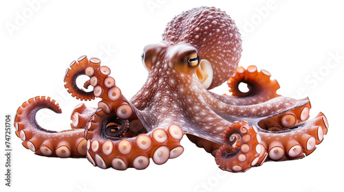 octopus on transparent background