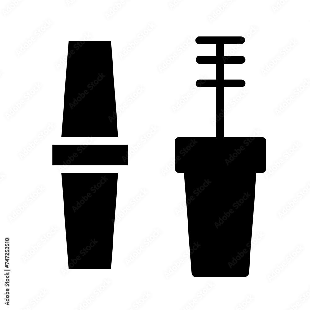 Brush Cosmetic Eyeliner Glyph Icon Brush Cosmetic Eyeliner Glyph Icon