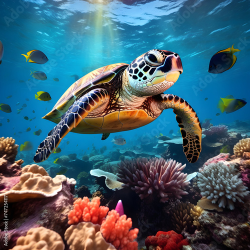 Breathtaking Underwater Exploration: Vibrant Marine Life and Dancing Sunlight © Marguerite