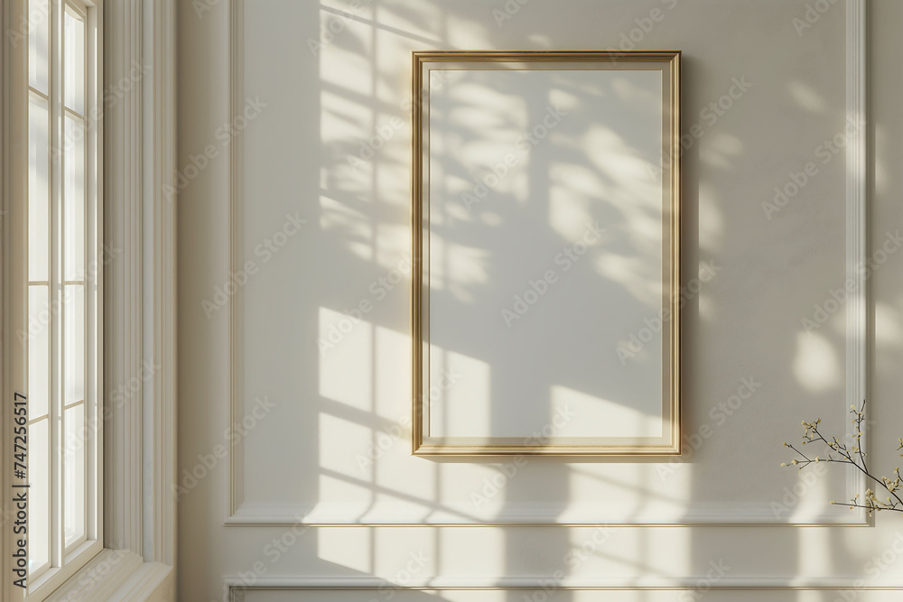 Empty Frame mockup,interior poster mockup,home mockup,3d render style,Indoor cabinets, wall paintings, logos frame