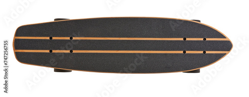 Obraz na płótnie Black and wooden skate board isolated w salonie