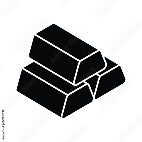 A captivating icon of gold bars, modern gold ingots vector design, finance related concept isometric icon