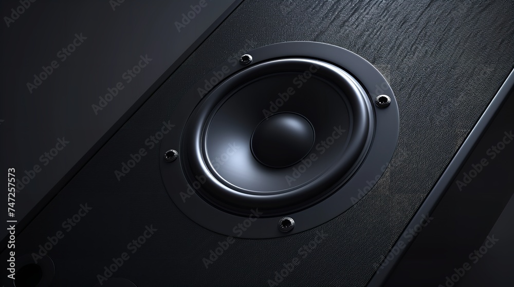 Image of Black Speaker Isolated, Generatively Created Image of Black Speaker Isolated, Generatively Created