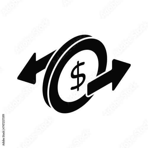 A modern icon of money flow in isometric style, investment vector design