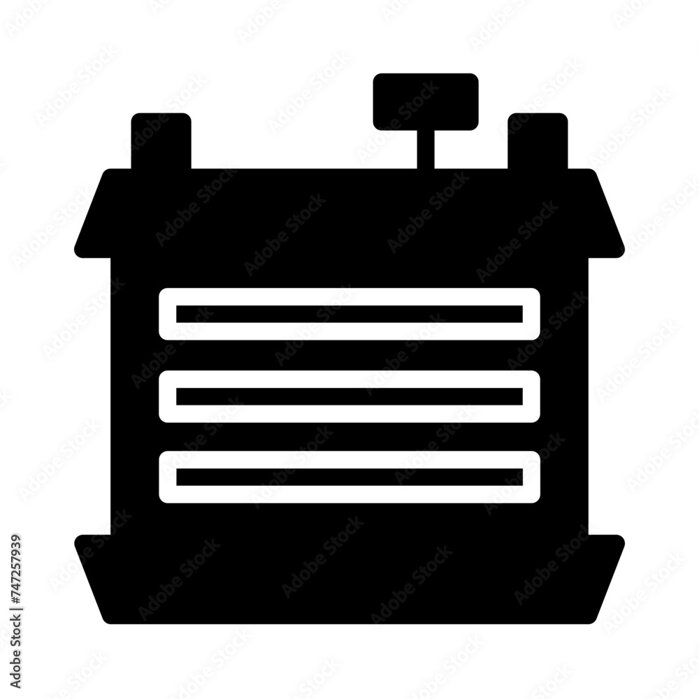 Parts Radiator Service Glyph Icon Parts Radiator Service Glyph Icon