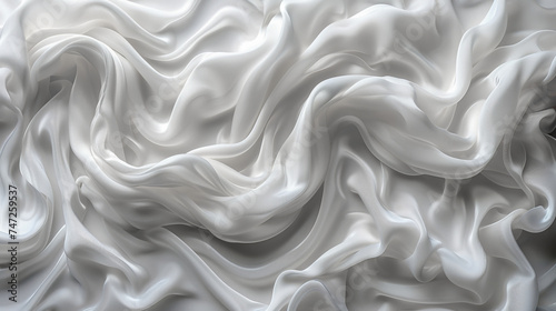 white silk fabric texture, Abstract background silk fabric flow wave line, A cloth dipped in water has air bubbles, cool cloth material, Background cover banner 16:9 wallpaper
