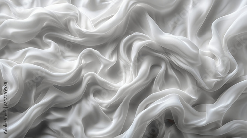 white silk fabric texture, Abstract background silk fabric flow wave line, A cloth dipped in water has air bubbles, cool cloth material, Background cover banner 16:9 wallpaper