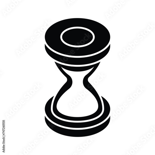 Well designed isometric icon of hourglass in trendy style
