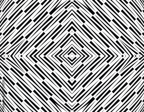 Abstract pattern. Texture with wavy, billowy lines. Optical art background. Wave design black and white. Digital image with a psychedelic stripes. Vector illustration