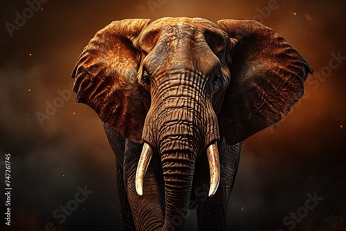an elephant with large ears