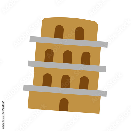 Tower of Pisa Flat Style